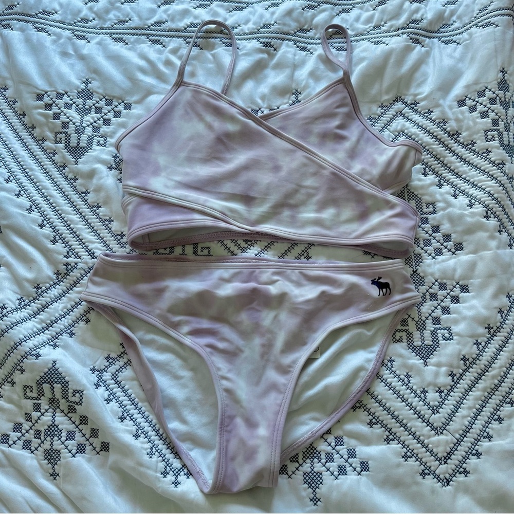 Abercrombie Kids Purple Tie Dye Bikini Set